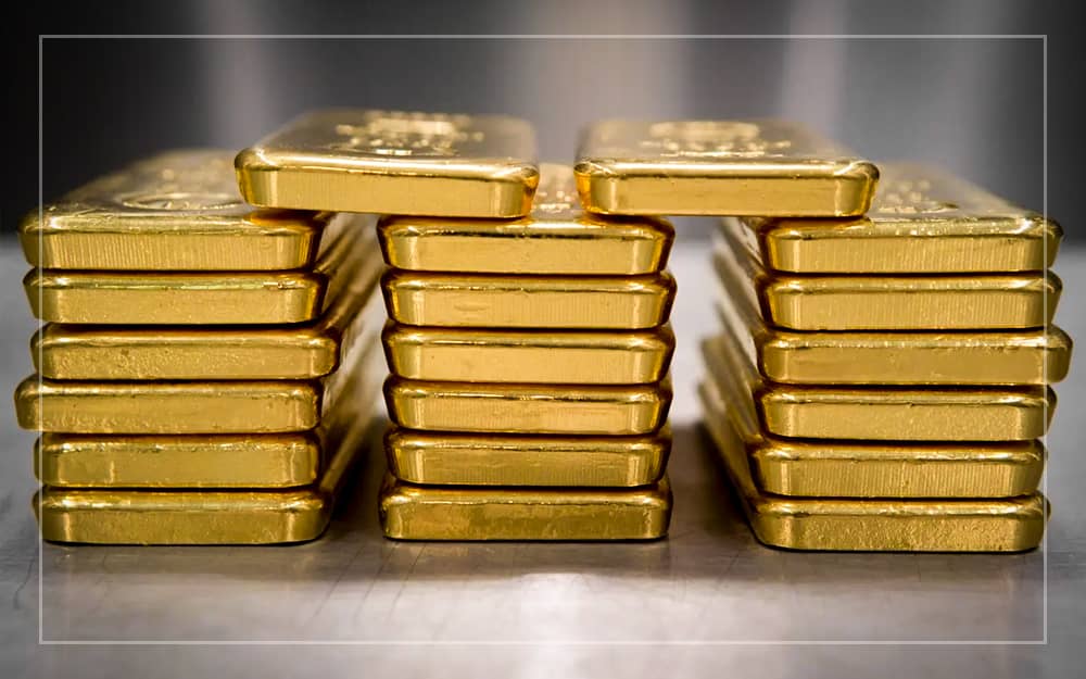 gold minted bars